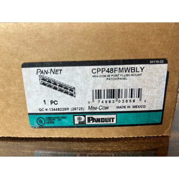 Panduit Pan-Net CPP48FMWBLY Mini-Com 48-Port Flush Mount Patch Panel New in Box - Picture 3 of 3